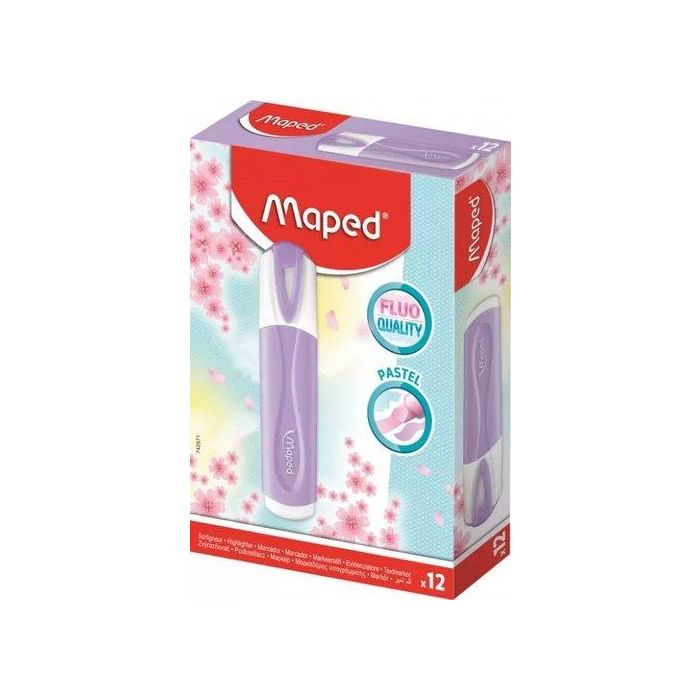 Marcador Fluor Maped Fluo Peps Classic Pastel Violeta 12 unidades