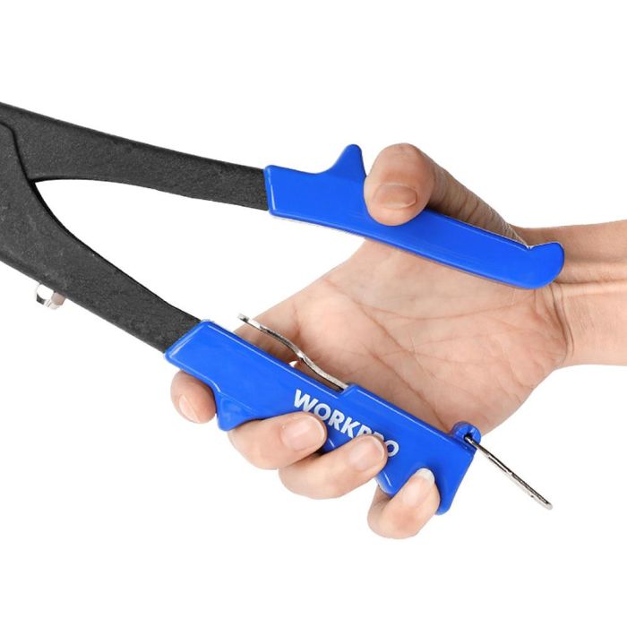 Workpro Remachadora de mano 250mm, acero, mordazas cromo molibdeno, expulsión automática, azul 1 Workpro Remachadora de mano 250mm, acero, mordazas cromo molibdeno, expulsión automática, azul 1