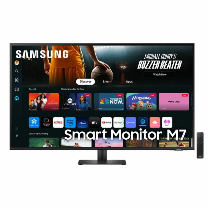 Samsung M7 S43DM702UU Smart Monitor 43" 4K UHD Tizen Smart TV para PC, Gaming Hub, Workspace, USB-C, Negro Samsung M7 S43DM702UU Smart Monitor 43" 4K UHD Tizen Smart TV para PC, Gaming Hub, Workspace, USB-C, Negro