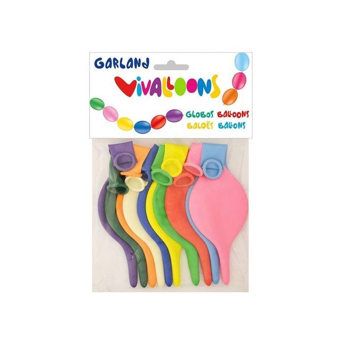 Vivalloons Globo 100% látex biodegradable, 10 unidades, colores surtidos