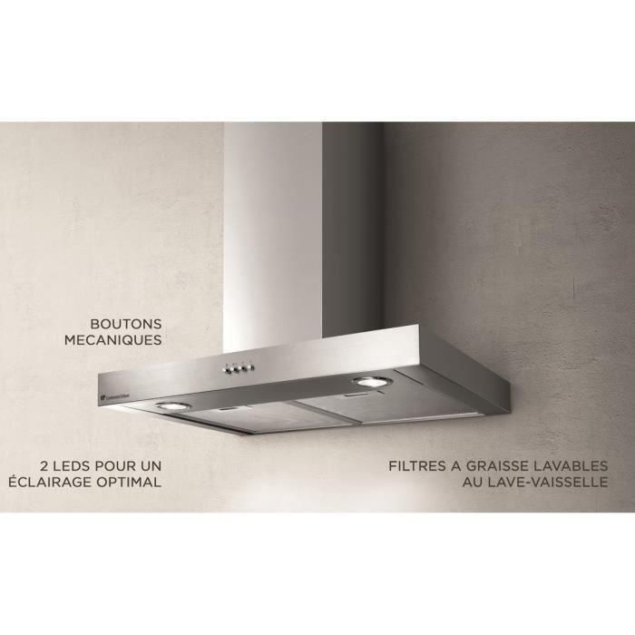 Campana decorativa de acero inoxidable CONTINENTAL EDISON CEHD6058S - 60 cm 1 Campana decorativa de acero inoxidable CONTINENTAL EDISON CEHD6058S - 60 cm 1