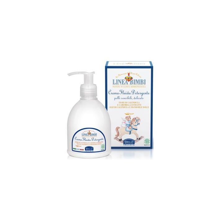 LINEA BIMBI Crema Limpiadora Fluida para Bebés con Caléndula y Manzanilla 240ml – Suave y Nutritiva