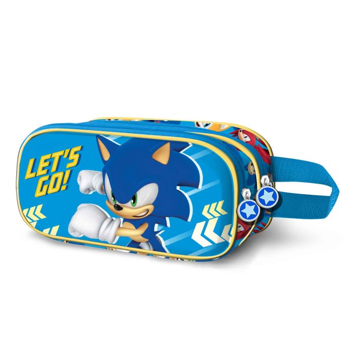 Estuche Portatodo 3D Doble Go Sonic The Hedgehog - SEGA Azul