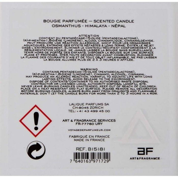 Vela Perfumada Lalique 3 Vela Perfumada Lalique 3