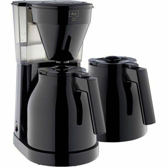 MELITTA Easy Therm II - Cafetera con filtro 1L - 1050 W + 2da jarra - Negro