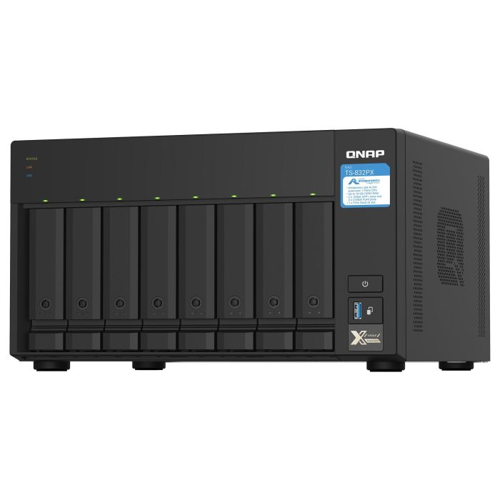 Qnap Servidor NAS TS-832PX-4G 8 Bahías 4GB RAM 2.5GbE 10GbE SFP+ 3