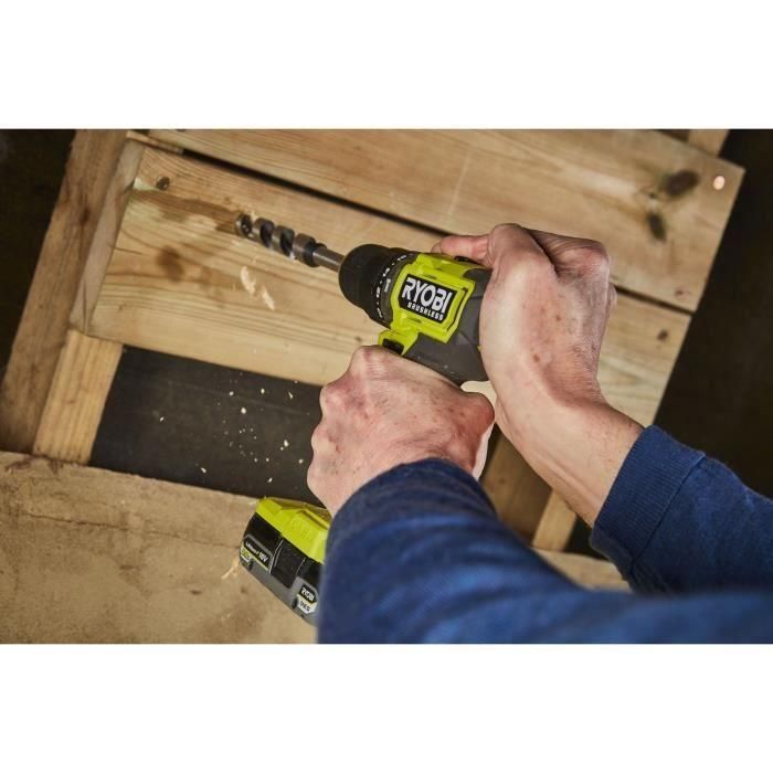 Ryobi RPD18BL1-2C42S Taladro-destornillador de impacto BRUSHLESS 18V ONE+ 54 Nm con 2 baterías (4Ah y 2Ah), cargador y bolsa 2