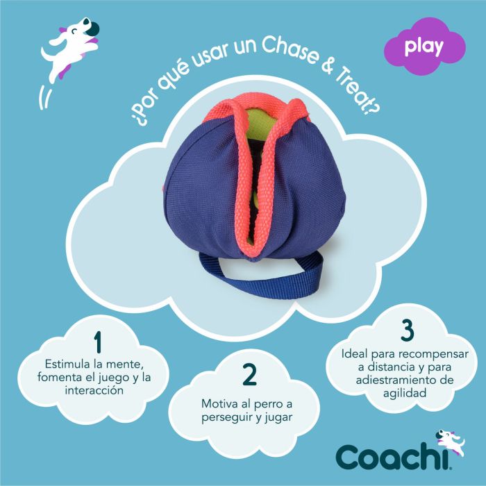 Juguete de adiestramiento Coachi CHASE & TREAT Azul 4