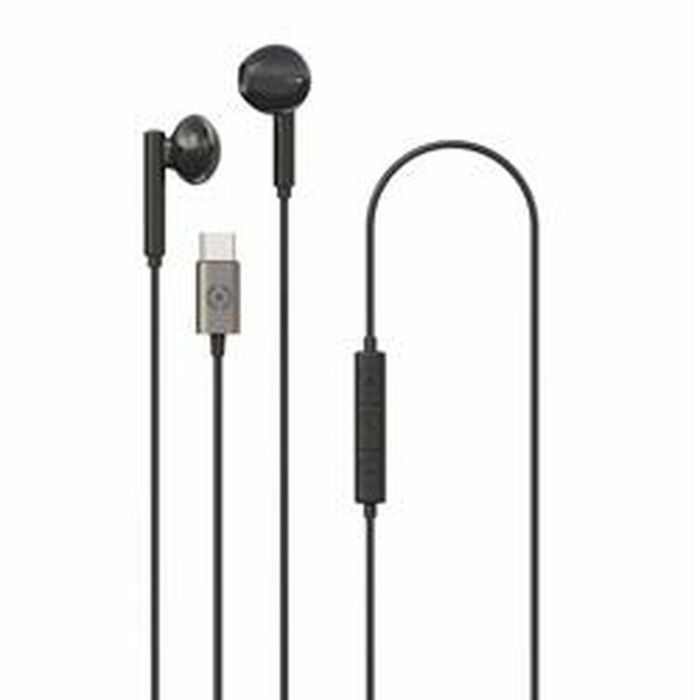 Auriculares con Micrófono Celly UP1100TYPECBK Auriculares con Micrófono Celly UP1100TYPECBK