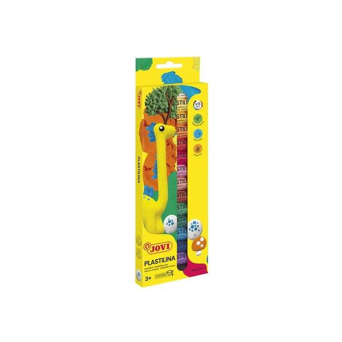 Jovi Plastilina Barra 15 gr, Colores Surtidos, Estuche 15 Unidades