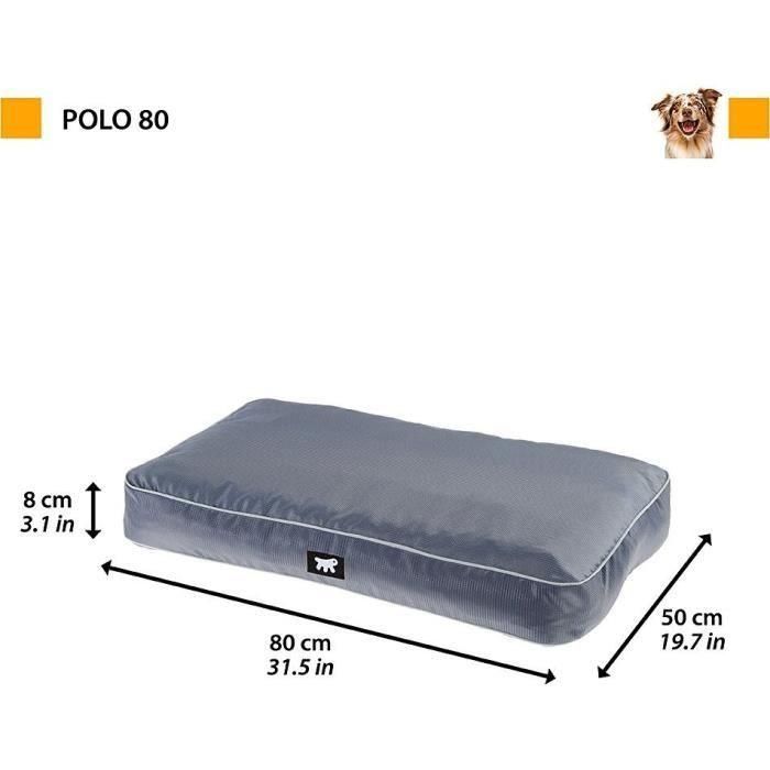 Ferplast FER8010690171951 Cojín para perros Polo 80x50x8 cm Gris Antiarañazos 1