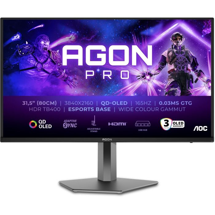 AOC AGON PRO AG326UD Monitor Gaming 31.5" 4K Ultra HD QD-OLED (3840x2160, 0.03ms, 165Hz) 1 AOC AGON PRO AG326UD Monitor Gaming 31.5" 4K Ultra HD QD-OLED (3840x2160, 0.03ms, 165Hz) 1