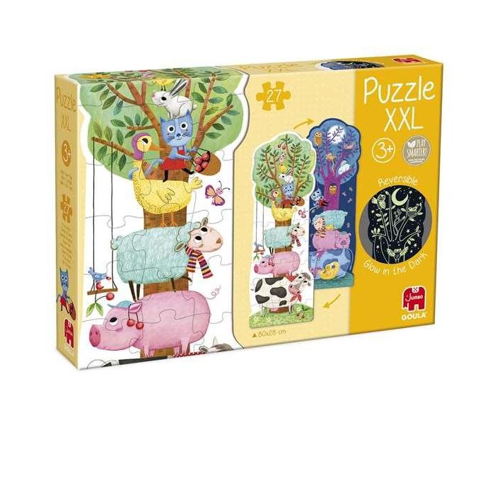 Goula Puzzle XXL Reversible Brilla en la Oscuridad 27 Piezas Gigantes Cartón Edad Recomendada 3 Años 3