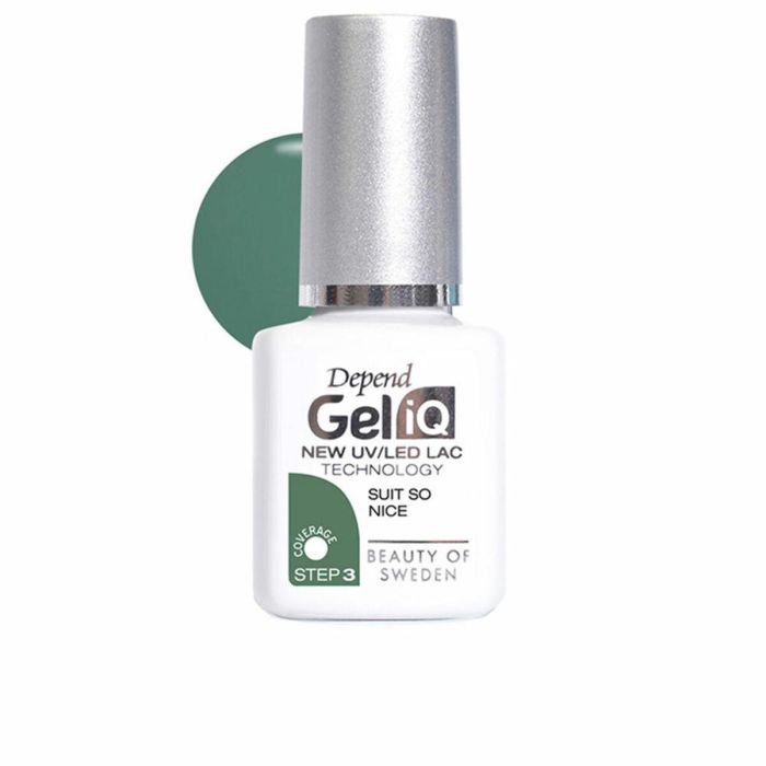 Beter GEL IQ Esmalte de Uñas Semipermanente #suit si nice - Tono Beige, 3er Paso del Sistema Depend Gel iQ, Alta Cobertura Sin HEMA 5 ml