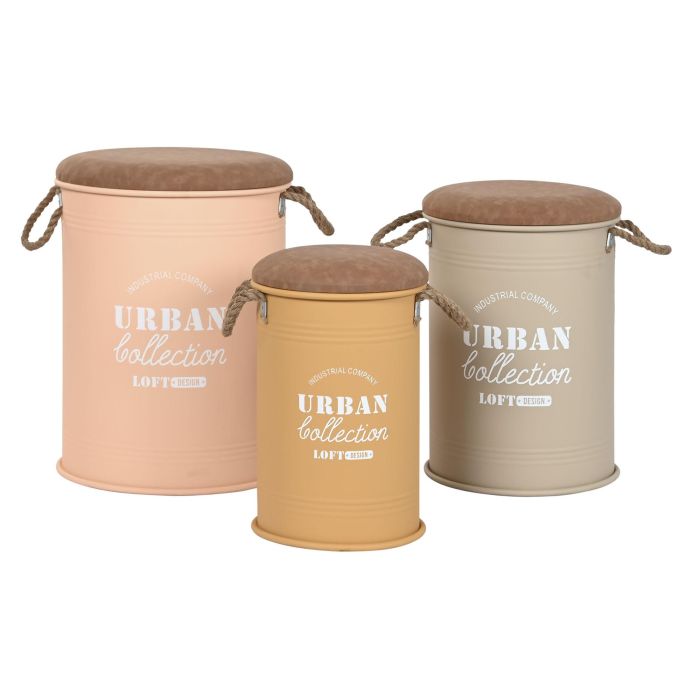 Caja Urban DKD Home Decor 40 x 55.5 x 40 cm Set de 3 4 Caja Urban DKD Home Decor 40 x 55.5 x 40 cm Set de 3 4