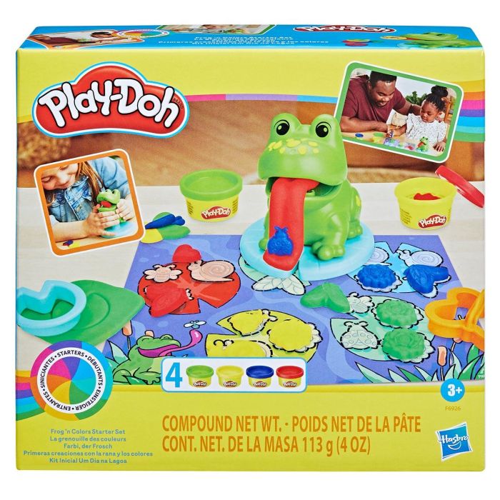 Play-Doh F6926 Primeras Creaciones Rana y Colores - Set de Iniciación para Aprender Formas y Colores +4 Años 1