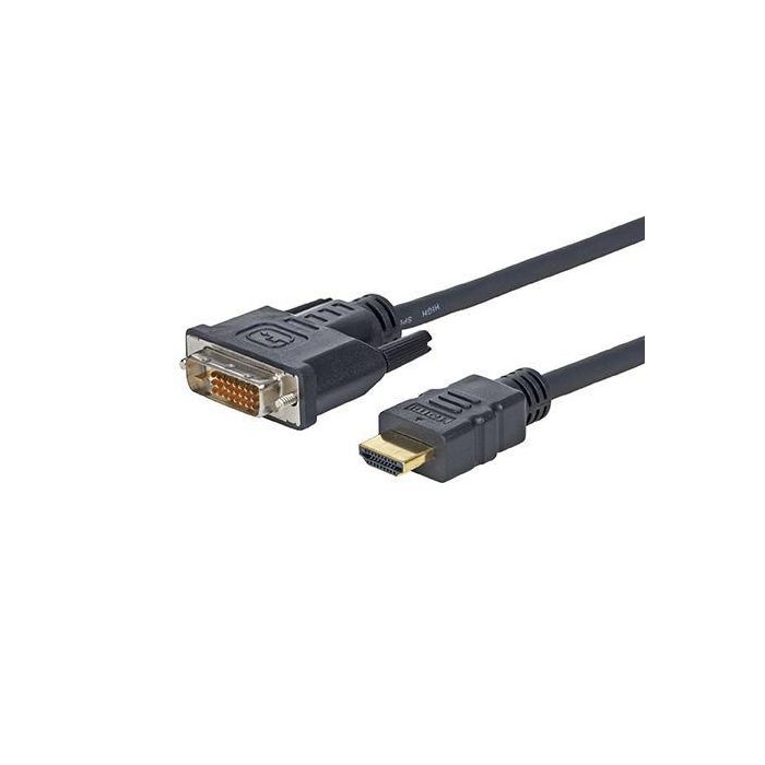 Vivolink Pro Cable HDMI a DVI-D Activo, 3m, Negro, Soporta hasta 20m, Ultra Flexible, Bidireccional