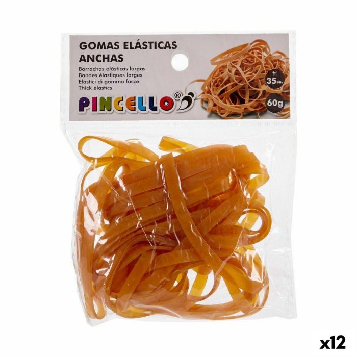 Gomas elásticas Pincello Amarillo Ancha (12 Unidades) Gomas elásticas Pincello Amarillo Ancha (12 Unidades)