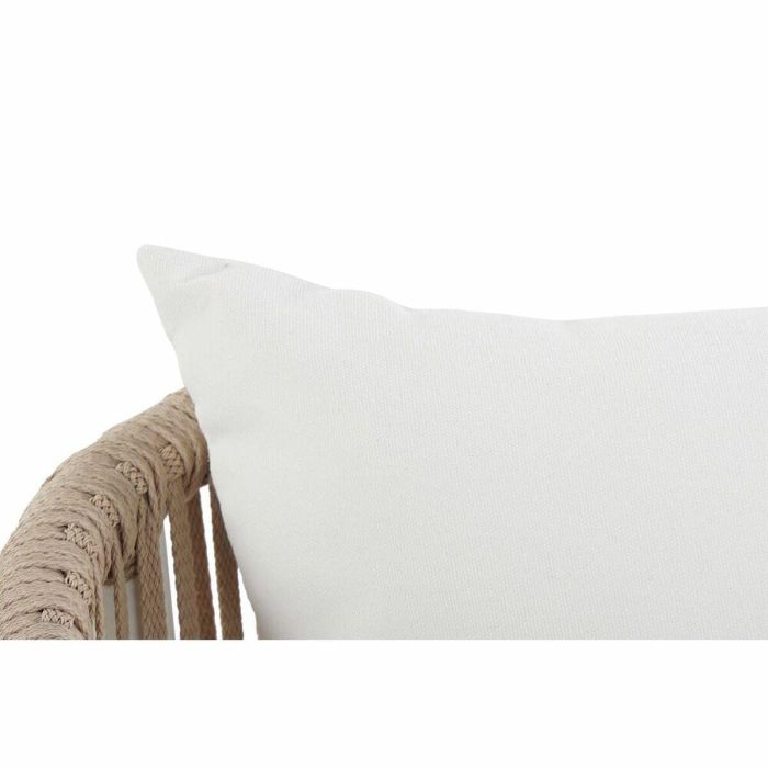 Mesa Terraza Y Jardin DKD Home Decor Beige Blanco 90 x 75 x 160 cm Set de 7 1