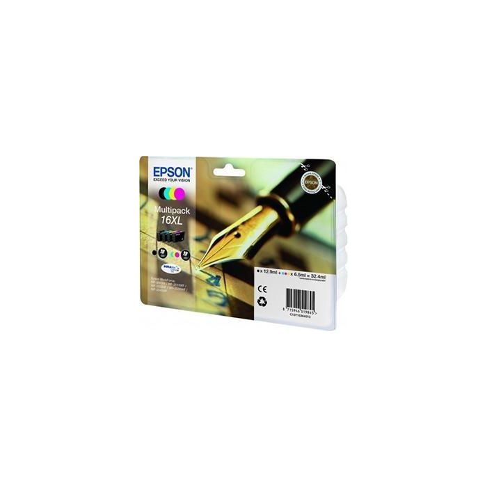 Epson Tinta Bk - C - M - Y Durabrite Ultra Ink Cartucho - Nº16XL Pack 4 Colores Epson Tinta Bk - C - M - Y Durabrite Ultra Ink Cartucho - Nº16XL Pack 4 Colores