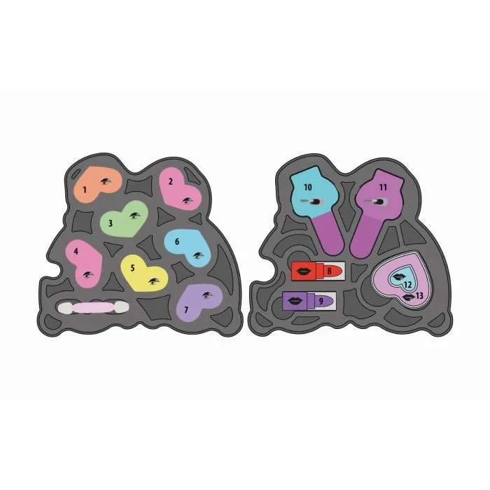 Clementoni CLE8005125187935 Set de Maquillaje Rainbow con 2 Paletas de Sombras de Ojos, Pintalabios y Esmalte de Uñas - A partir de 6 años 3