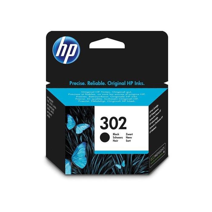 Cartucho Inkjet Hp F6U66Ae Nº302 Desktop 1010/2130/3630, Envy 4520/4522, Officejet 3830/3834/4650 Negro 190 Pág.
