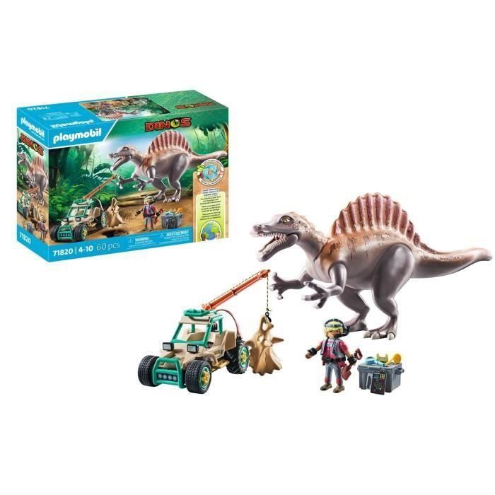 Playmobil 71820 Ataque del Spinosaurio Dinos con Investigador, Vehículo, Grúa y Cráneo Triceratops (+4 años) 5 Playmobil 71820 Ataque del Spinosaurio Dinos con Investigador, Vehículo, Grúa y Cráneo Triceratops (+4 años) 5