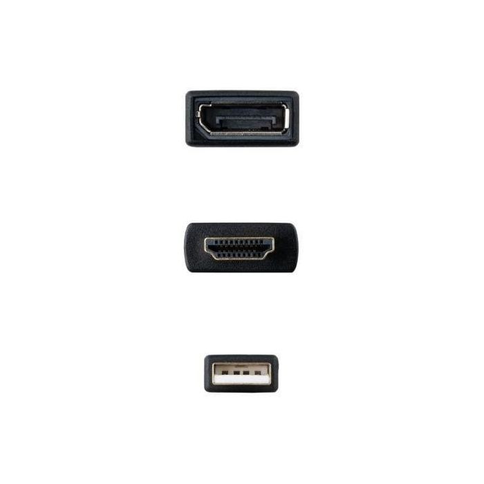Nanocable 10.16.0205 Conversor HDMI 2.0 a DisplayPort 1.2, Soporta 4K@60Hz, Alimentación USB, 20cm Negro 1 Nanocable 10.16.0205 Conversor HDMI 2.0 a DisplayPort 1.2, Soporta 4K@60Hz, Alimentación USB, 20cm Negro 1