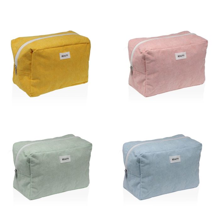 Neceser de Viaje Versa Corduroy Azul 12 x 16 x 24 cm 2 Neceser de Viaje Versa Corduroy Azul 12 x 16 x 24 cm 2
