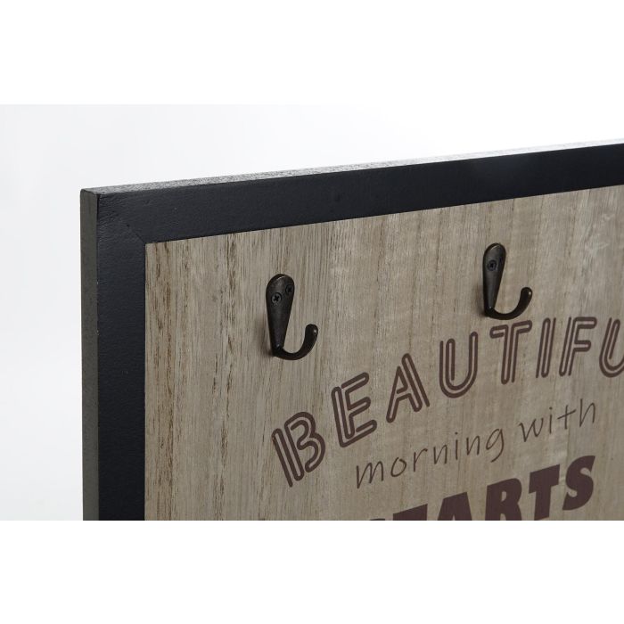 DKD Home Decor Perchero Pared Vintage Marron Negro 3 x 41 x 41 cm 1