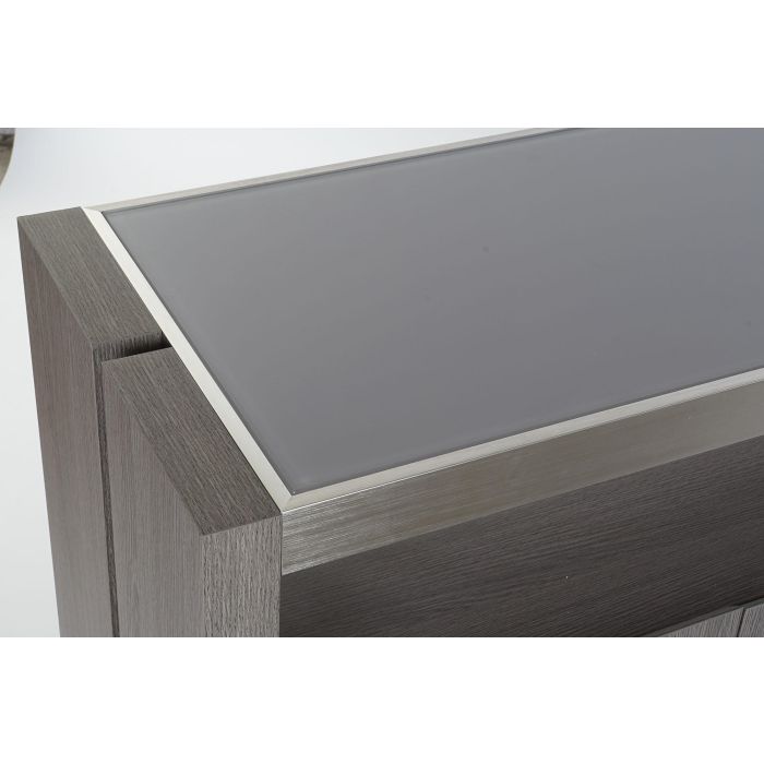 DKD Home Decor Buffet Moderno Gris 165x39x76 cm, 4 Puertas, 4 Estanterías, Roble y Cristal Templado 1 DKD Home Decor Buffet Moderno Gris 165x39x76 cm, 4 Puertas, 4 Estanterías, Roble y Cristal Templado 1