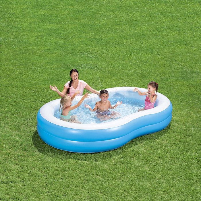 Bestway Piscina Hinchable 2 Camaras Gran Lago 262x157x46 cm +3 Años Jardin 54117 2