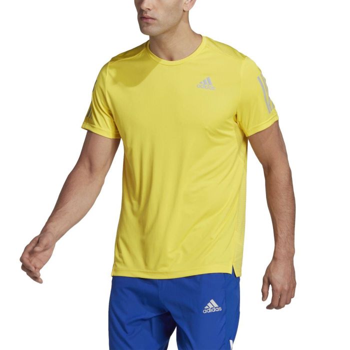 Camiseta de Manga Corta Hombre Adidas Amarillo M 19 Camiseta de Manga Corta Hombre Adidas Amarillo M 19