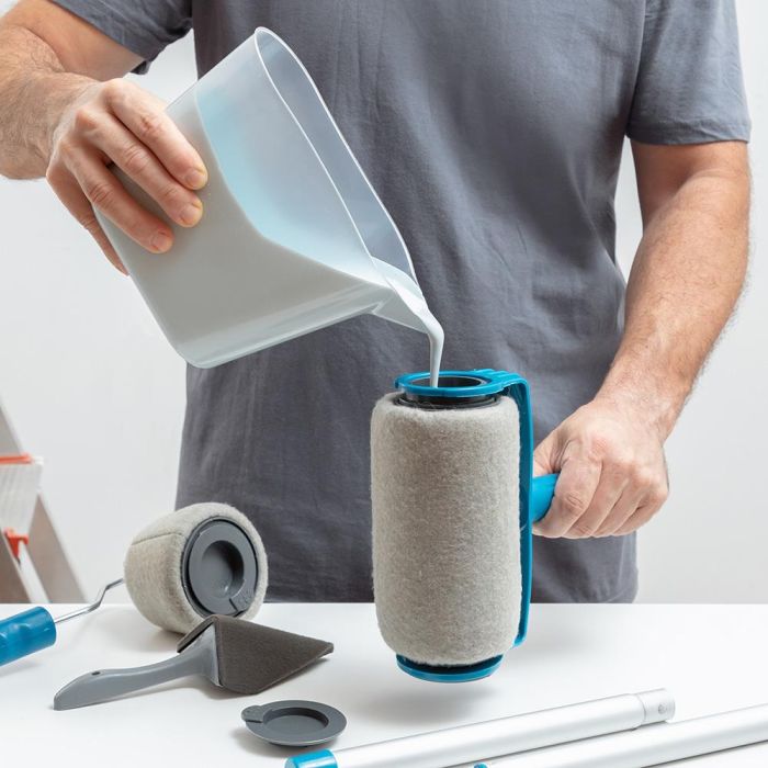 Set de Rodillos de Pintura Recargables Antigoteo Roll`n`Paint InnovaGoods 5 Piezas 4 Set de Rodillos de Pintura Recargables Antigoteo Roll`n`Paint InnovaGoods 5 Piezas 4