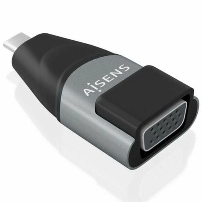 AISENS - ADAPTADOR CONVERSOR ALUMINIO USB-C A VGA, USB-C/M-HDB15/H, GRIS