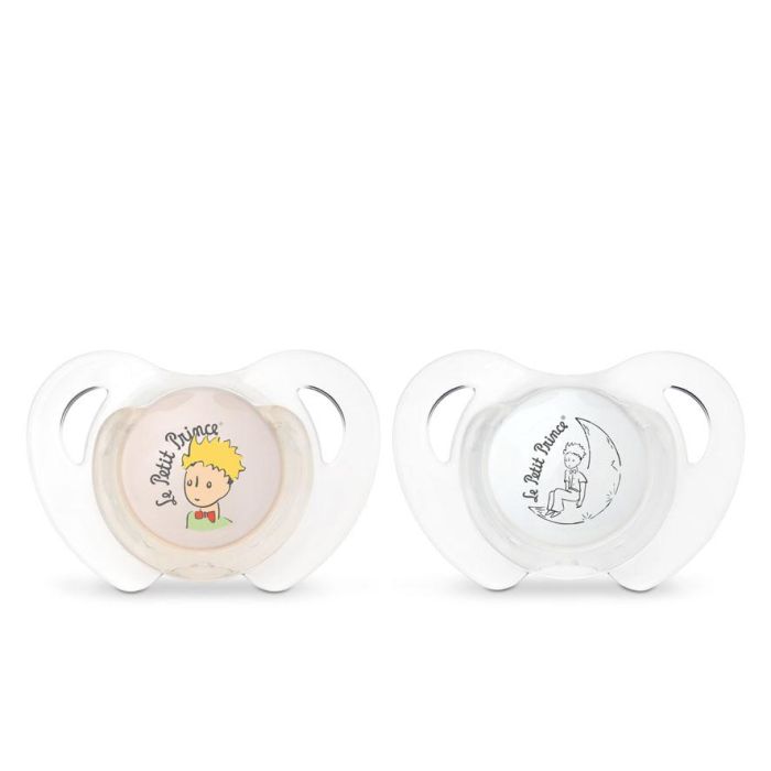 Kiokids Set 2 Chupetes El Principito Tetina 100% Silicona Ortodóntica Alta Calidad Escudo Tritán +6 meses Beige 3 Kiokids Set 2 Chupetes El Principito Tetina 100% Silicona Ortodóntica Alta Calidad Escudo Tritán +6 meses Beige 3