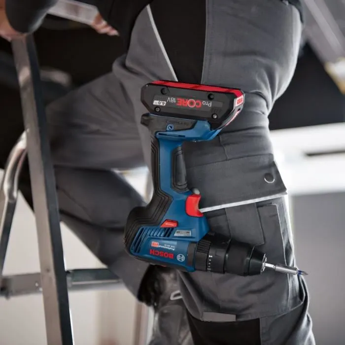 Bosch Professional GDX 18V-200 + GSB 18V-55 Kit 2 Herramientas Inalámbricas con Percusión 2x4.0AH Gal 18V-40 L-Case 5