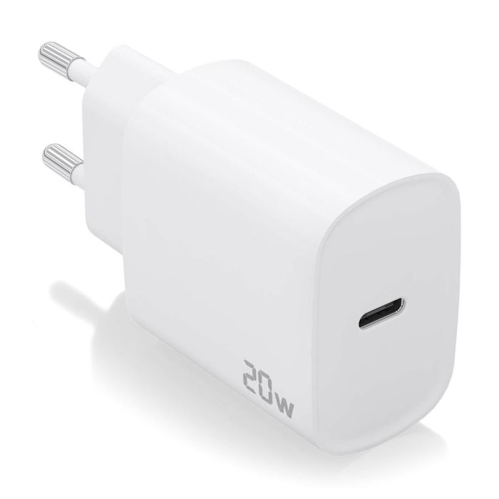 AISENS - CARGADOR USB-C PD3.0 1 PUERTO 1xUSB-C 20W, BLANCO