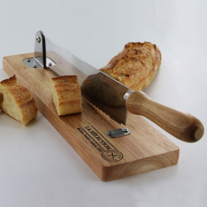 Totally Addict Tabla con Cuchillo para Pan Industriel de Acero Inoxidable con Hoja Dentada de 25 cm 3