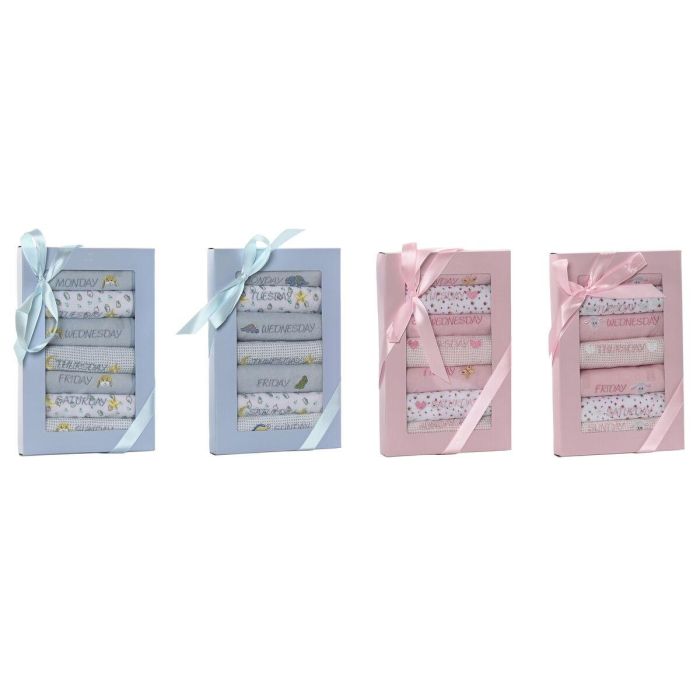 Babero Baby DKD Home Decor Azul Rosa 29 x 3 x 19 cm Set de 7 (4 Unidades) Babero Baby DKD Home Decor Azul Rosa 29 x 3 x 19 cm Set de 7 (4 Unidades)