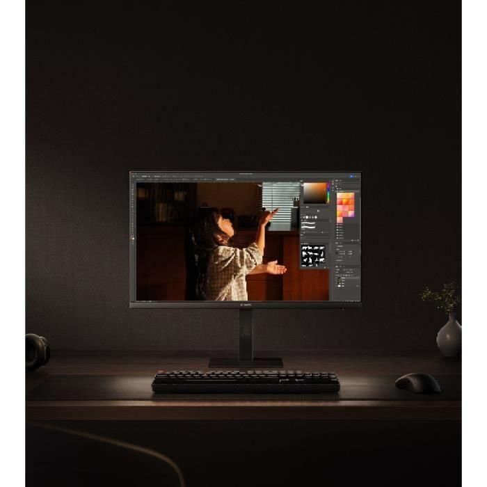 Xiaomi A27Ui Monitor Profesional 27" 4K UHD IPS USB-C 90W Precisión Color ΔE<1 Baja Luz Azul TÜV Negro 5