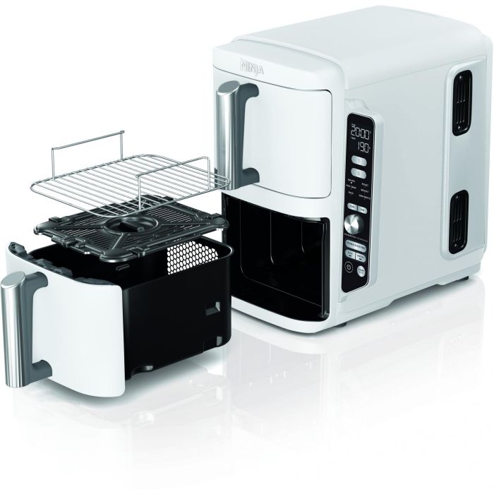 Ninja SL400EUWH Freidora de Aire Doble Stack XL 9.5L Blanco para 8 Personas con 6 Programas y Funciones Múltiples 11