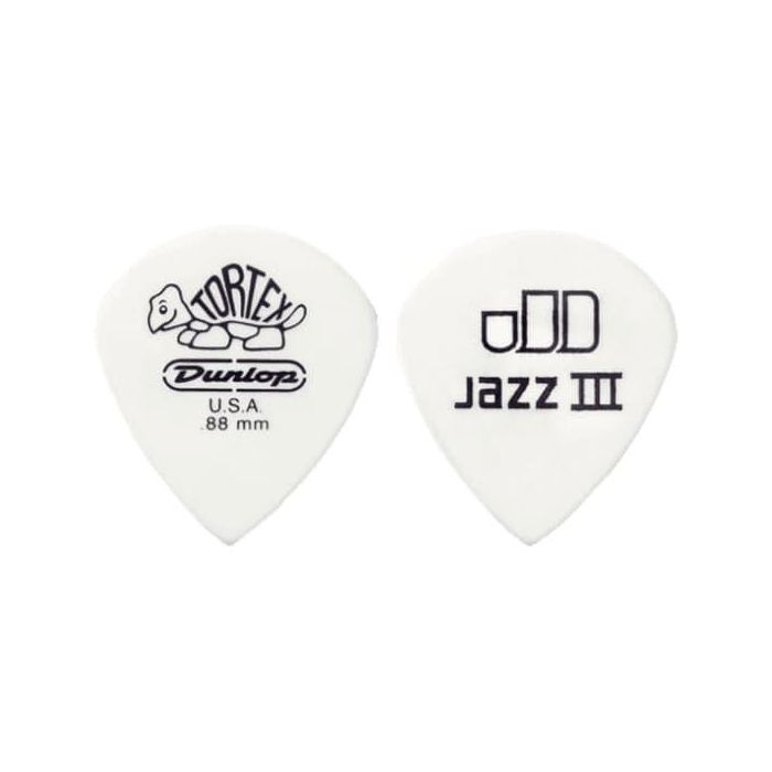DUNLOP Pack 12 Púas Tortex Jazz III Blue 0.88mm
