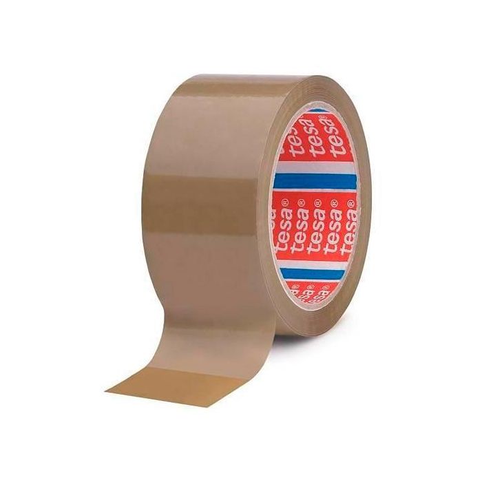 Tesa Precinto PP Caucho Natural Marrón 132x50 (Set de 6) (Set de 6)