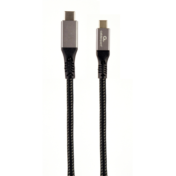 GEMBIRD CCBP-USB3-CMCM100-1.5M Cable USB USB 3.2 Gen 2 Tipo C a Tipo C 1.5m Negro, Plata