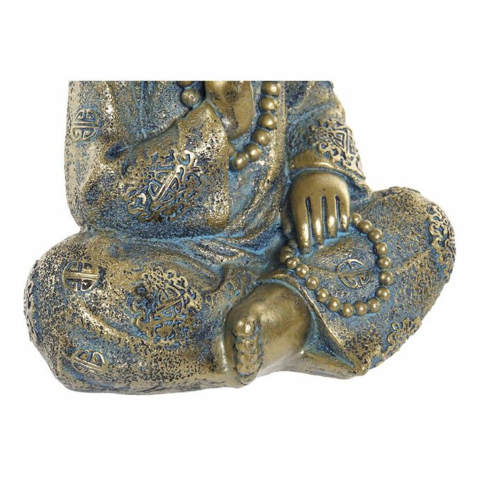 Figura Oriental DKD Home Decor Dorado Azul 13.6 x 21.8 x 17 cm 1