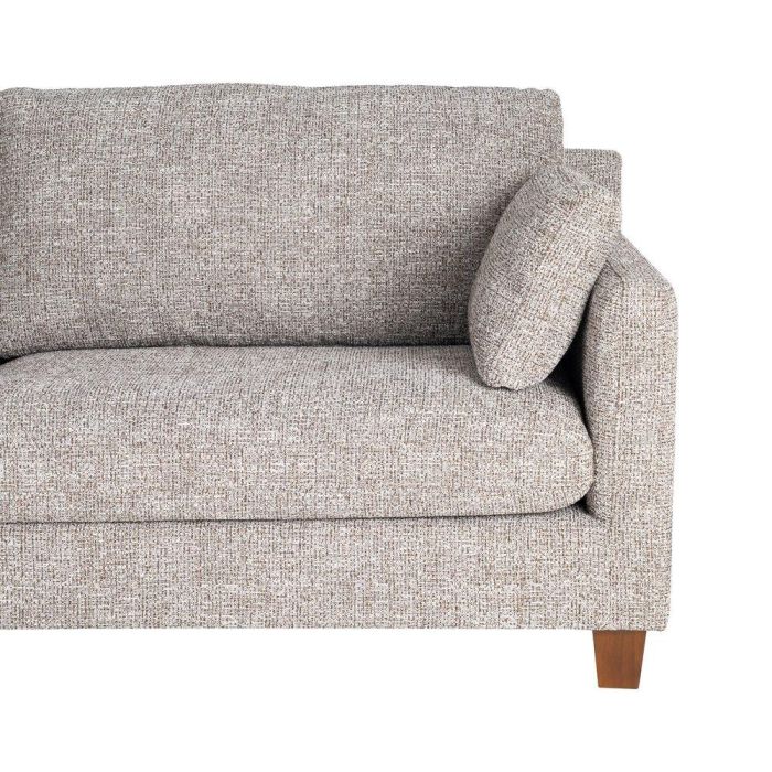 Sofá 3 Plazas Gris Oscuro Tejido-Madera 221 X 90 X 87 cm