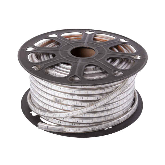 Tira LED 10W SMD5050 220VAC IP65 RGB x1M 60 LEDs/M 40.000H [HO-220-60-50-RGB]