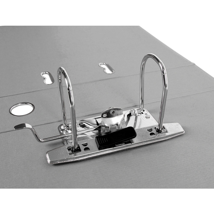 Liderpapel Archivador de palanca A4 Documenta forrado PVC con Rado lomo 75mm gris compresor metálico 4