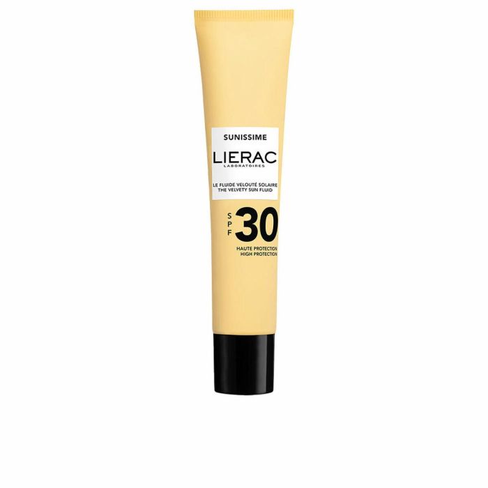 Lierac SUNISSIME Fluido Solar Facial Aterciopelado SPF30 40ml – Alta Protección Antiedad y Invisible contra Luz Azul e IR